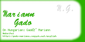 mariann gado business card
